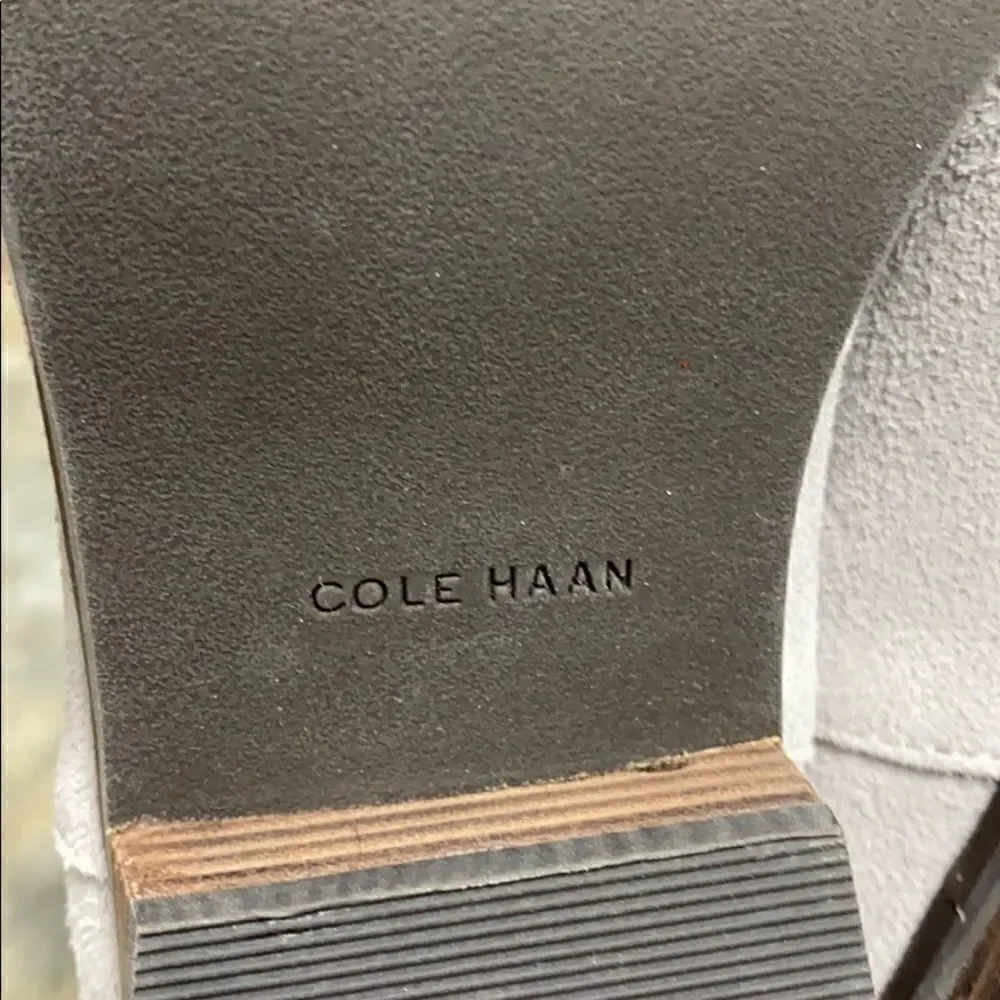 Cole Haan Landsman Light Gray Suede Ankle Bootie